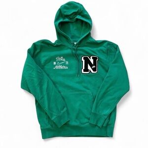 Nike Emerald Green Men M Varsity Style Pullover Hoodie